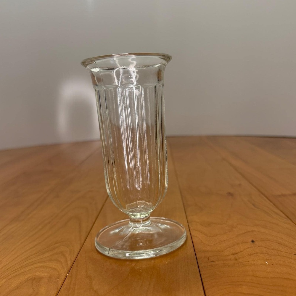 Indiana Glass Clear Paneled Parfait Pudding Glass Pedestal Dessert Cup 5.5 inch